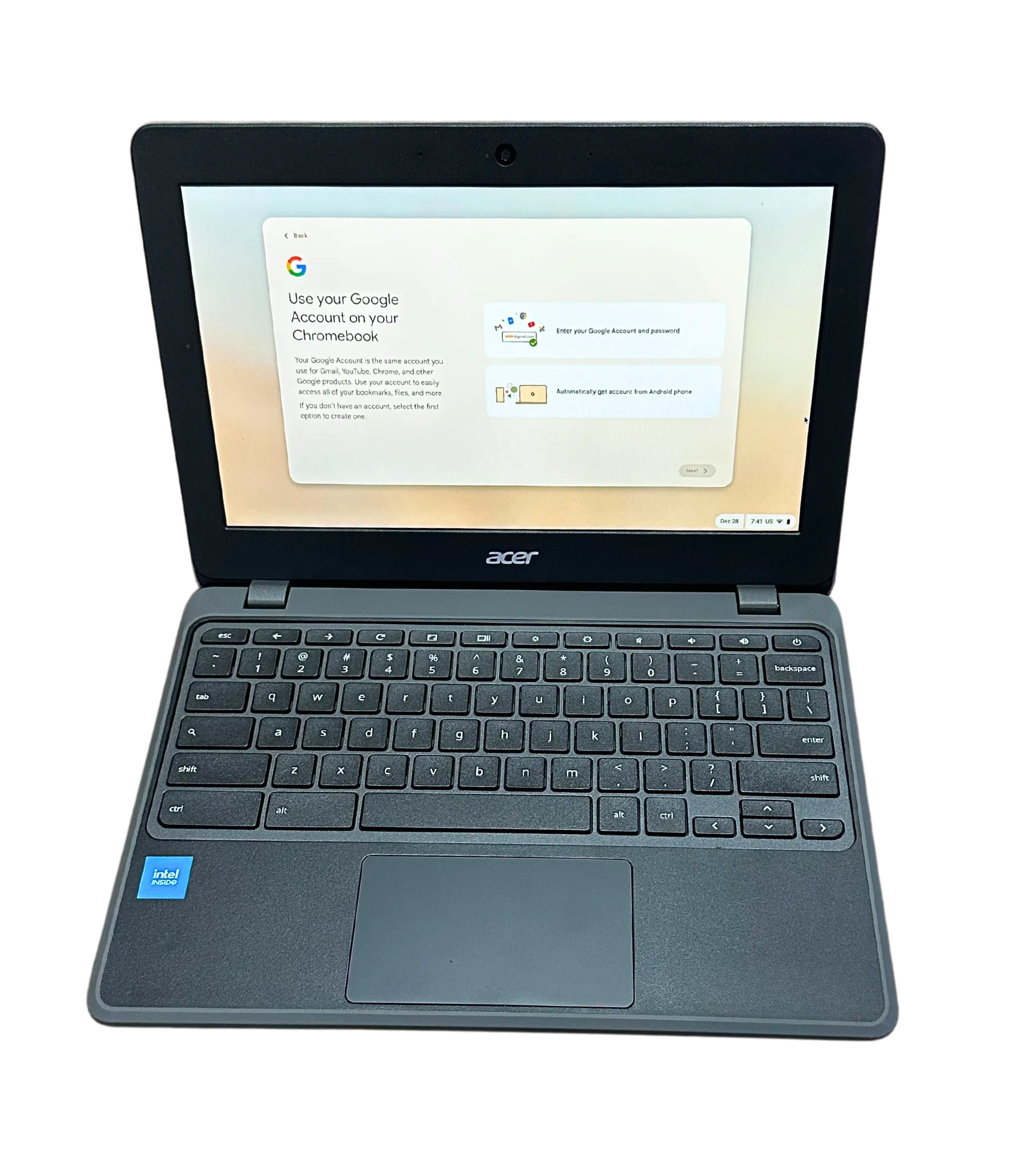 Acer Chromebook with Google Chrome OS