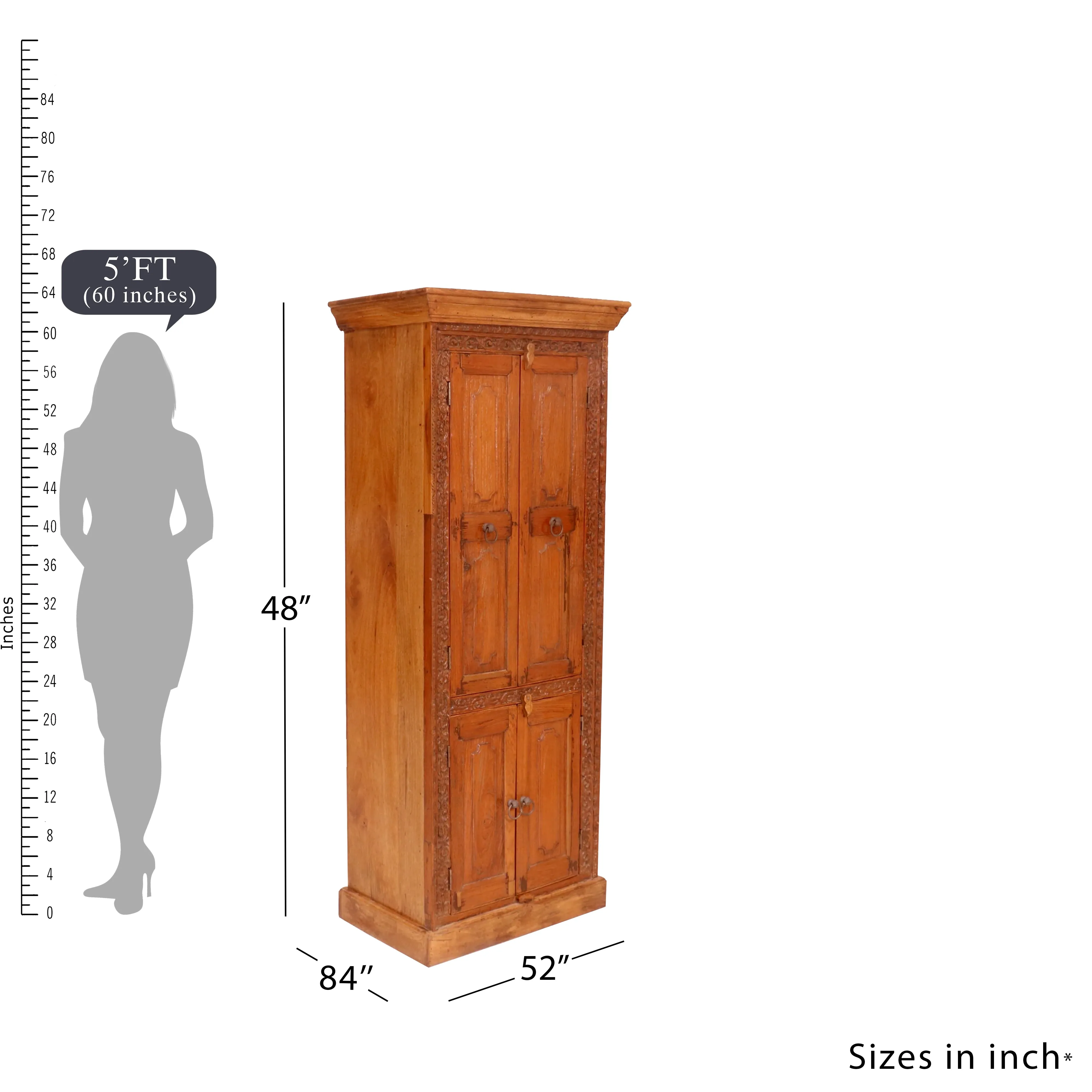 Antiquated Four Door Cupboard