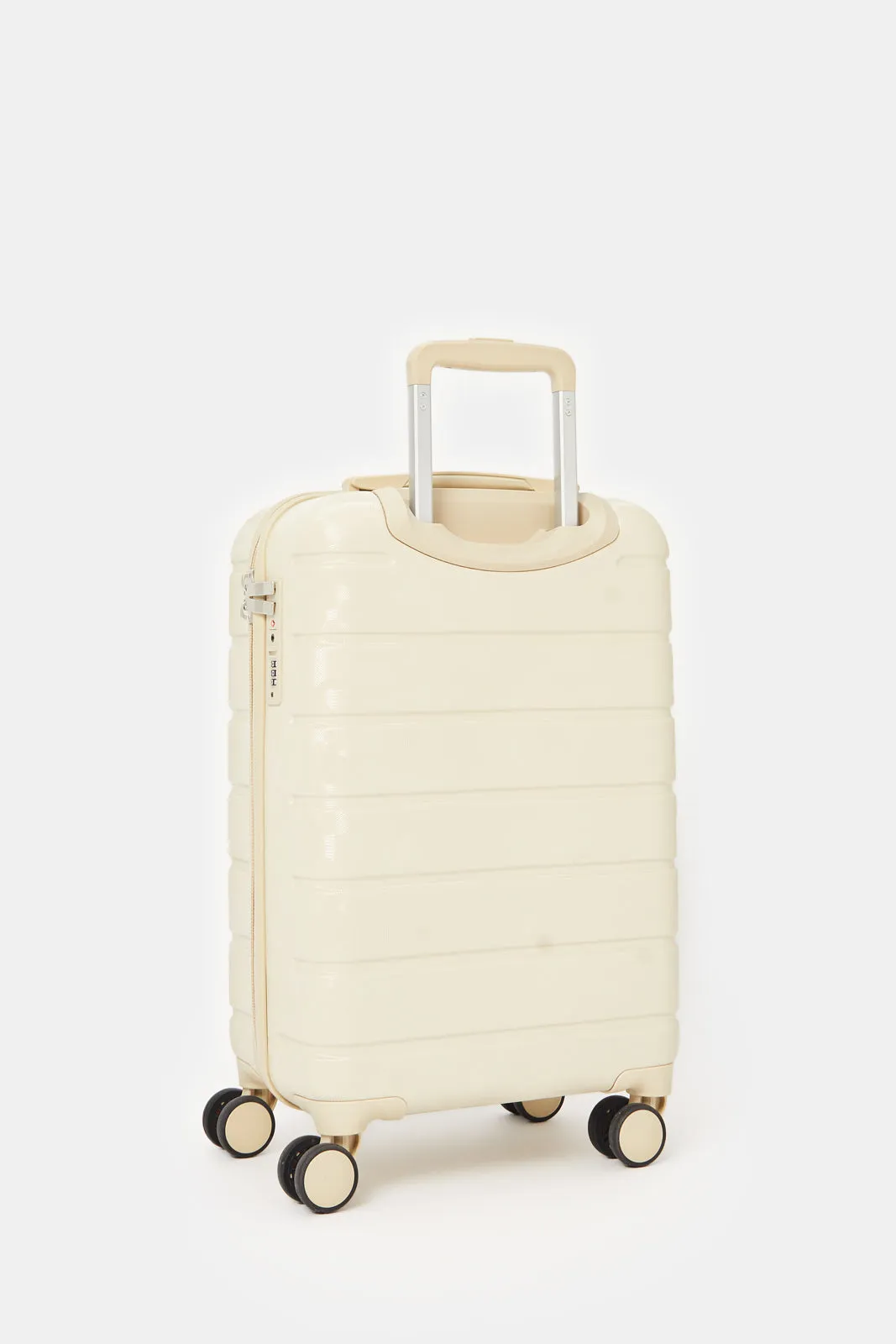 Beige Abs Trolley Luggage (20 Inch)