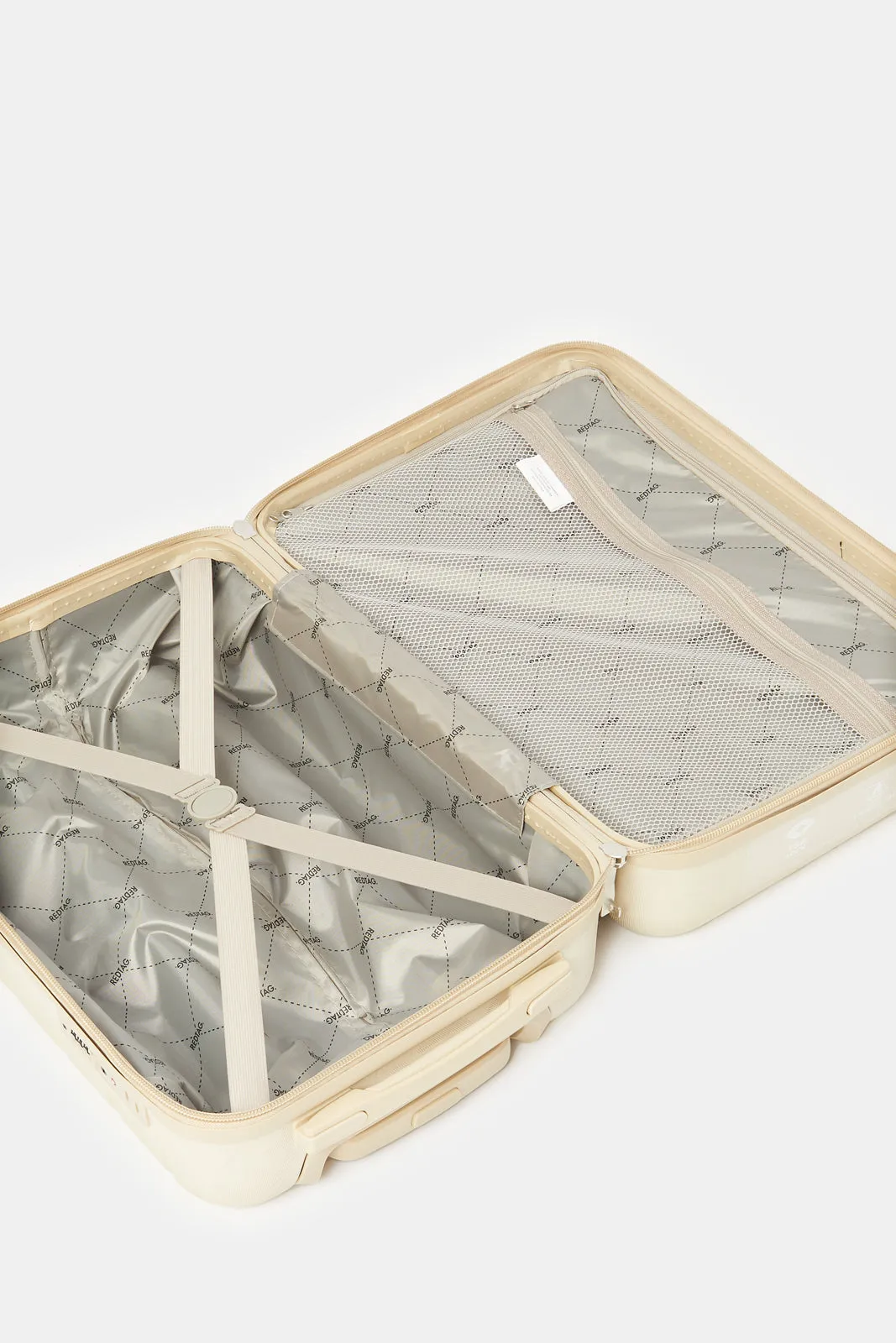 Beige Abs Trolley Luggage (20 Inch)