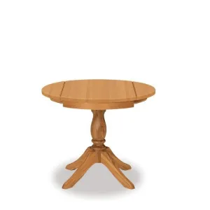 Belmont Dining Table Double Drop-Leaf 900dia - Natural Oak