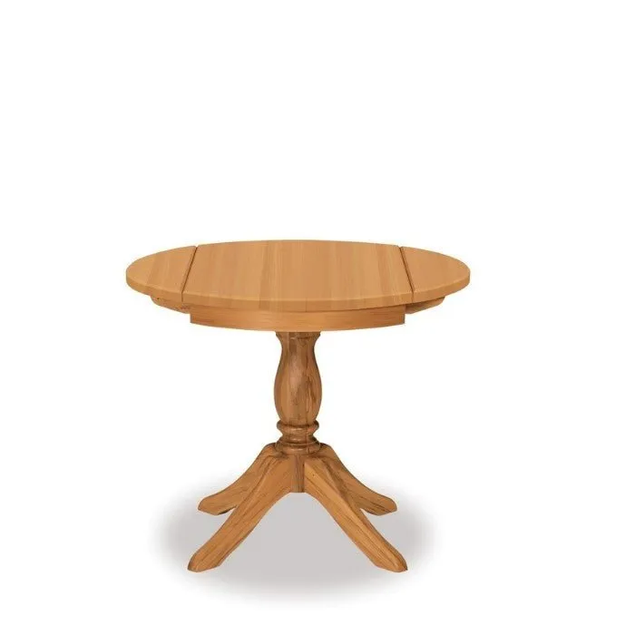Belmont Dining Table Double Drop-Leaf 900dia - Natural Oak