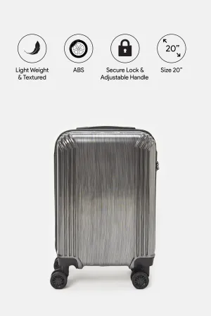 Black Embellished Trolley Luggage (20 Inch)