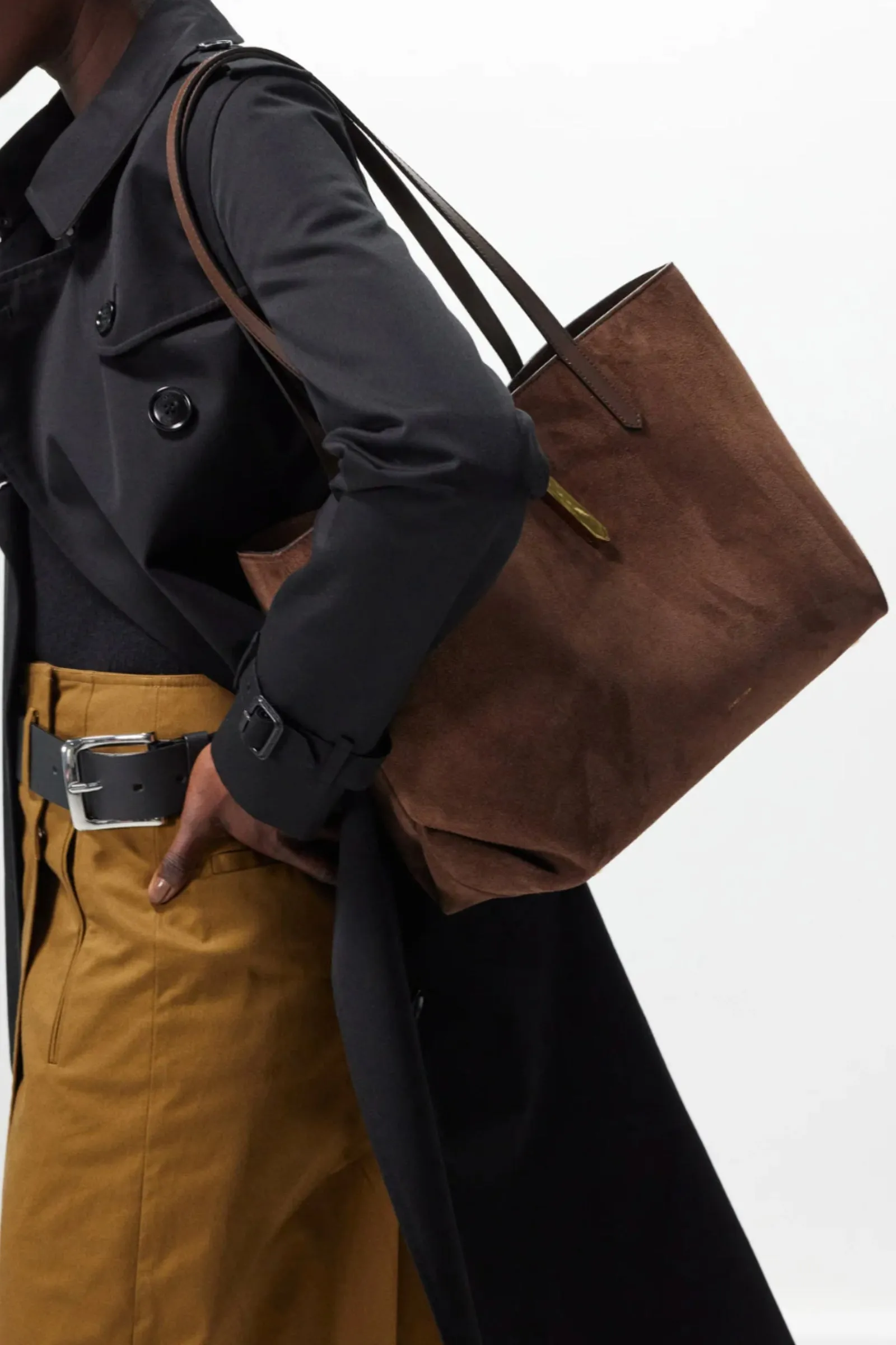 Brown Tokyo Suede Tote Bag