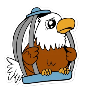 Caged Freedom Cartoon Bubble-free stickers