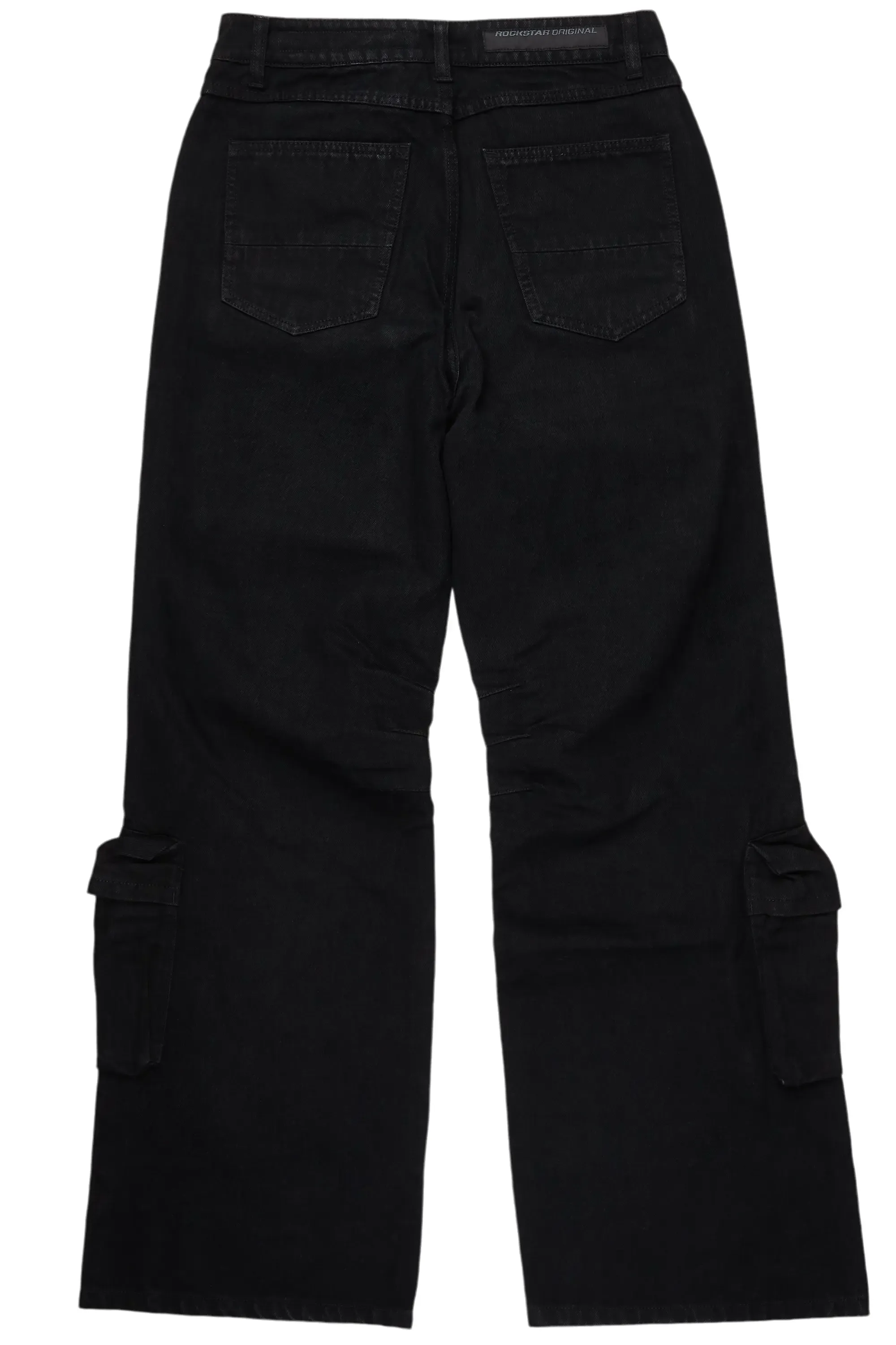 Cazer Black Baggy Fit Cargo Jean