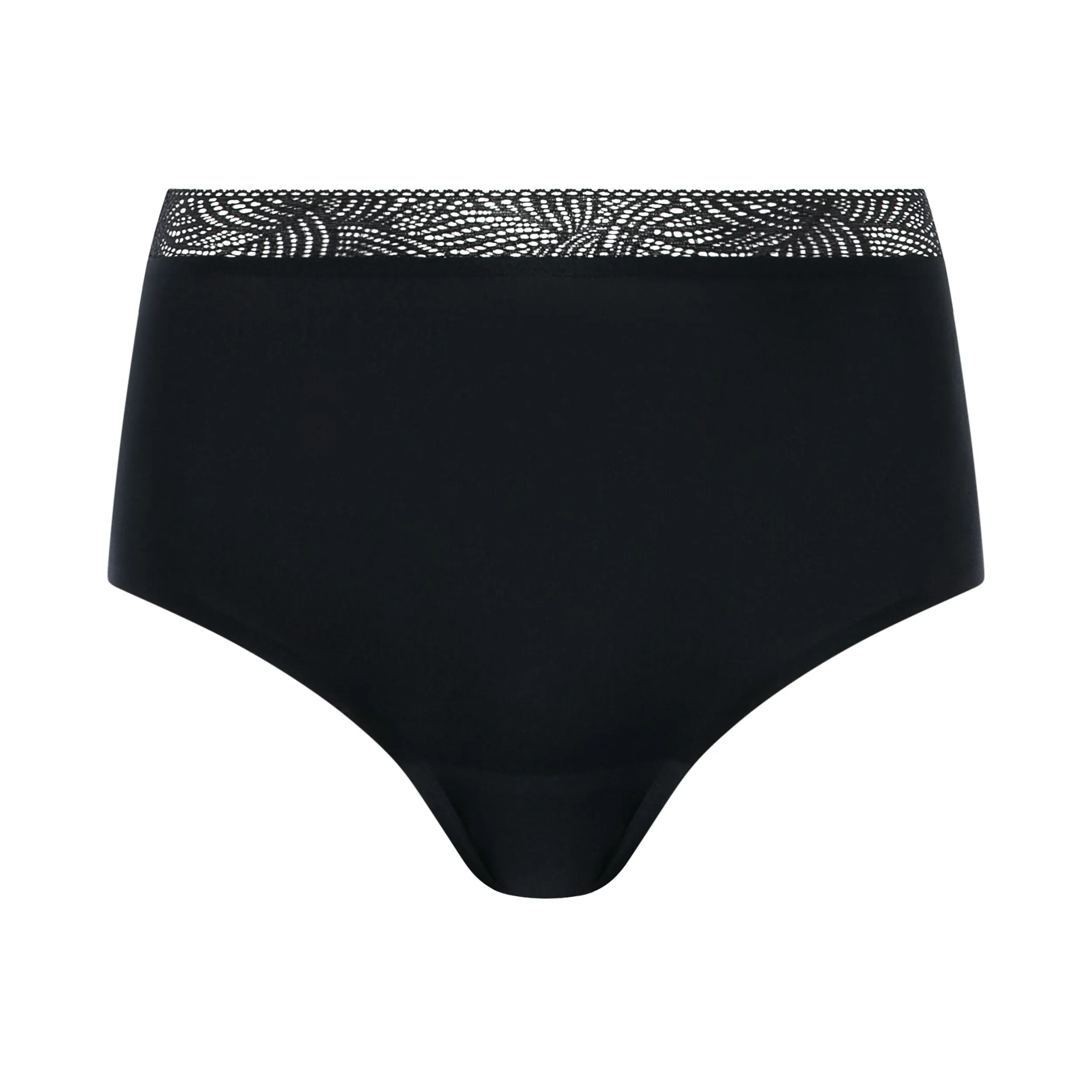 Chantelle Black SoftStretch Brief with Lace One Size