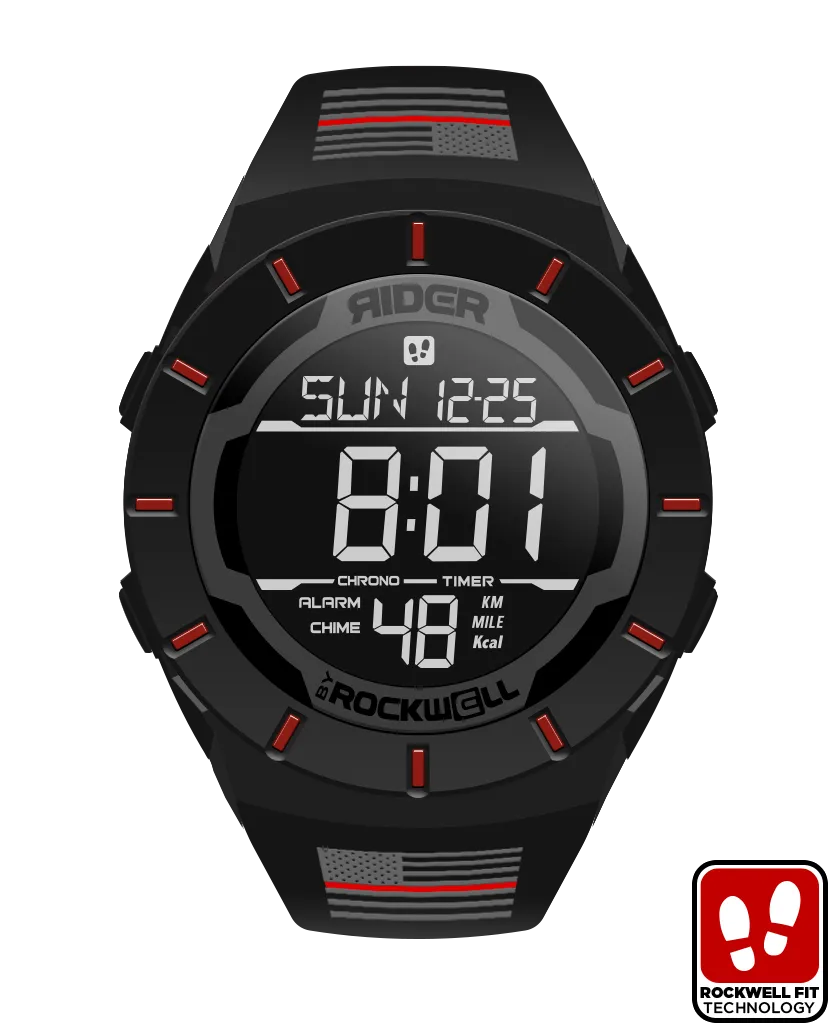 Coliseum Fit™ Thin Red Line - Freedom Edition (Black/Red) Watch