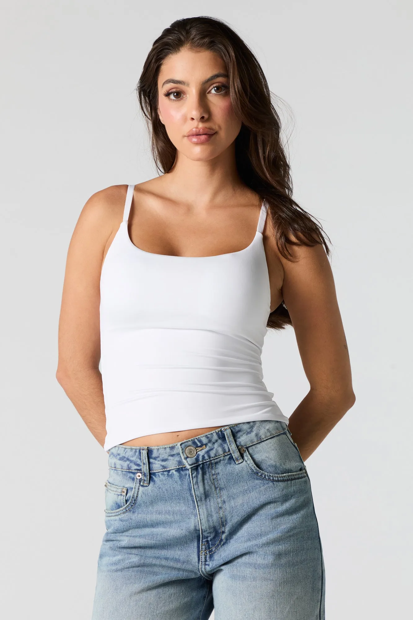 Contour Scoop Neck Cami with Built-In Bra Cups
