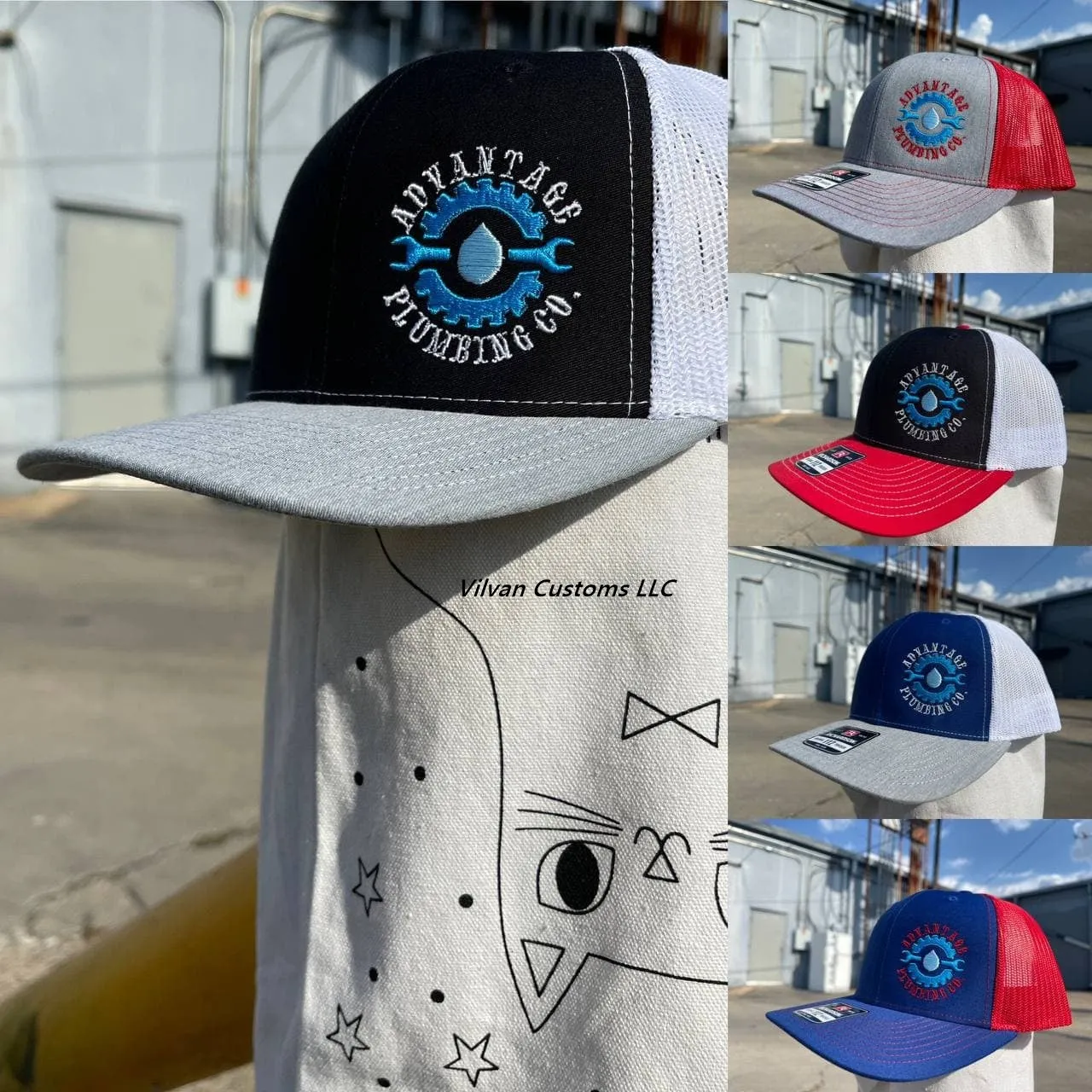 Custom Embroidery, 110F Flexfit Wool Blend Flat Bill Snapback Hats