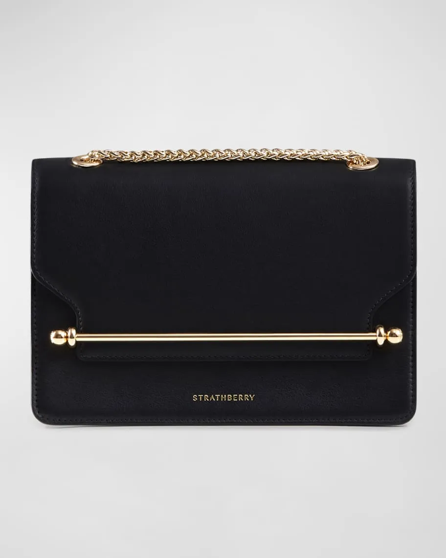 East-West STRATHBERRY leather shoulder bag