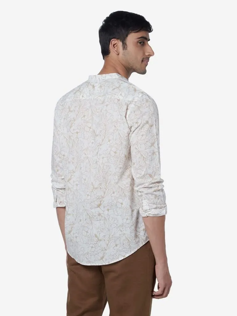 ETA Off White Floral Print Resort Fit Shirt