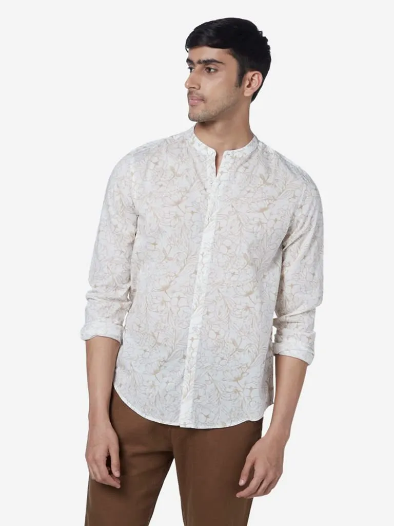 ETA Off White Floral Print Resort Fit Shirt