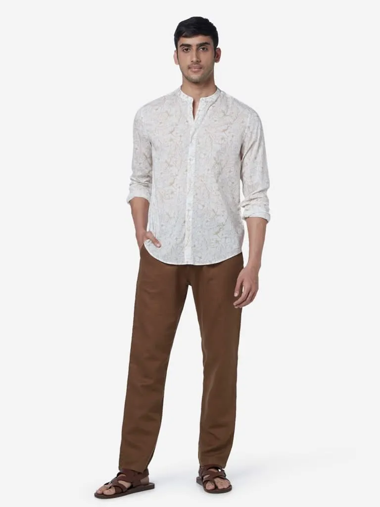 ETA Off White Floral Print Resort Fit Shirt