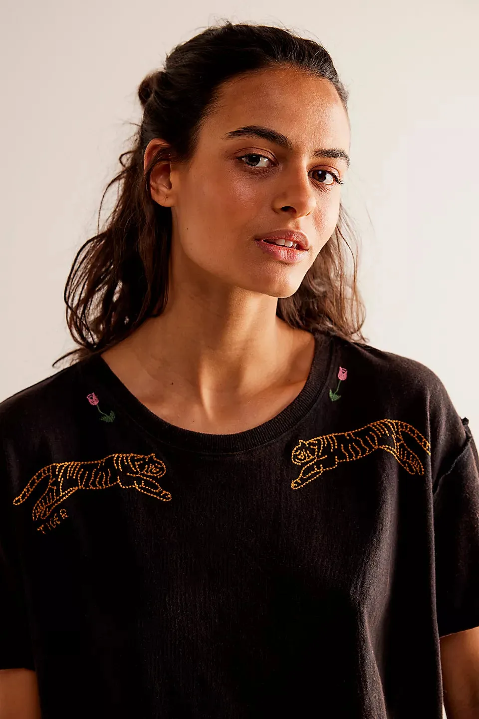 Free People We The Free Horsin' Around Tee - NIGHT COMBO TIGER