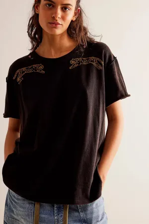 Free People We The Free Horsin' Around Tee - NIGHT COMBO TIGER