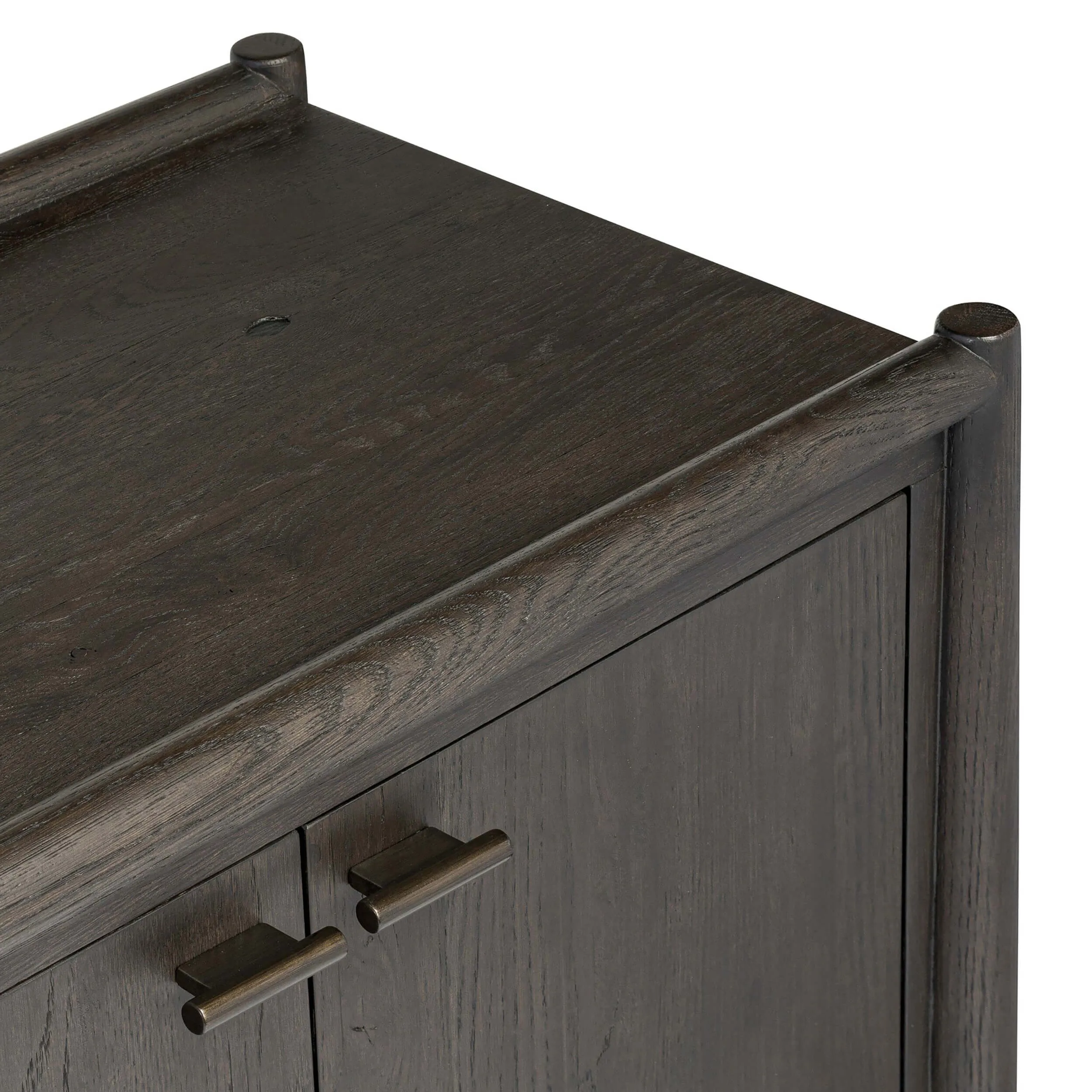 Glenview 6 Door Sideboard, Cracked Smoked Black