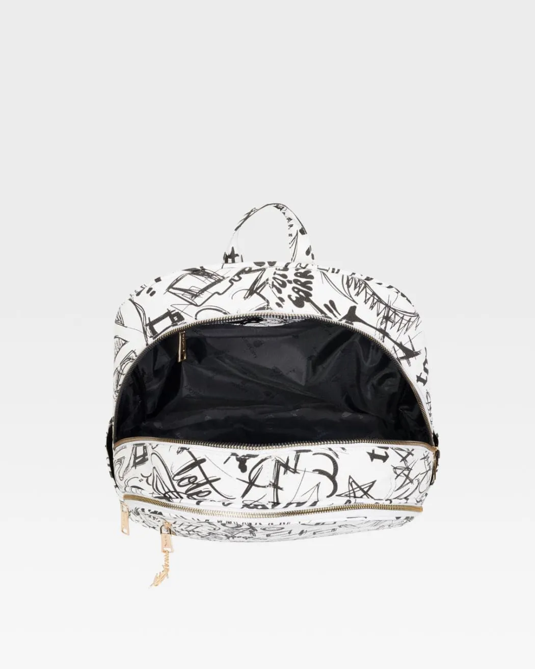 Graffiti Tombstone Backpack in White