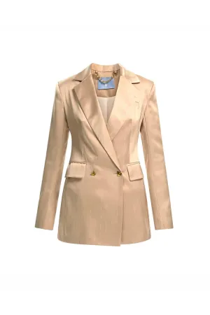 Hamill Structured Notch Lapel Satin Blazer