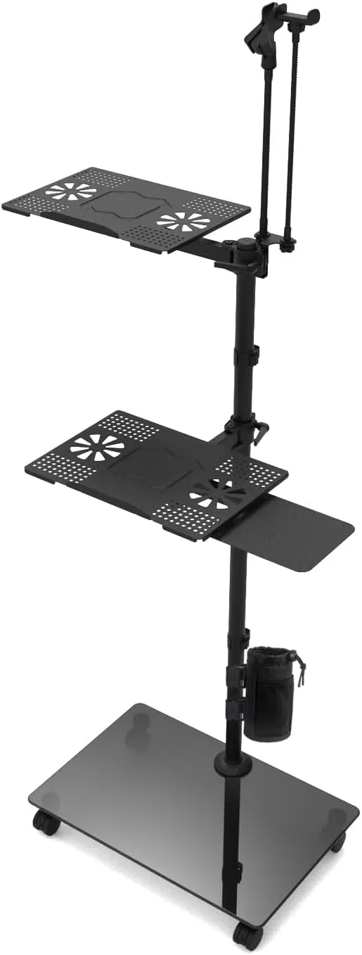 Height Adjustable Swivel Tilt Laptop Desk: Portable, Rolling, and Versatile | Perfect for Home, Office, and Workshops