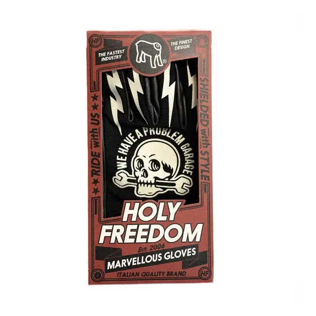 Holy Freedom Tools Leather & Textile Gloves Black / White
