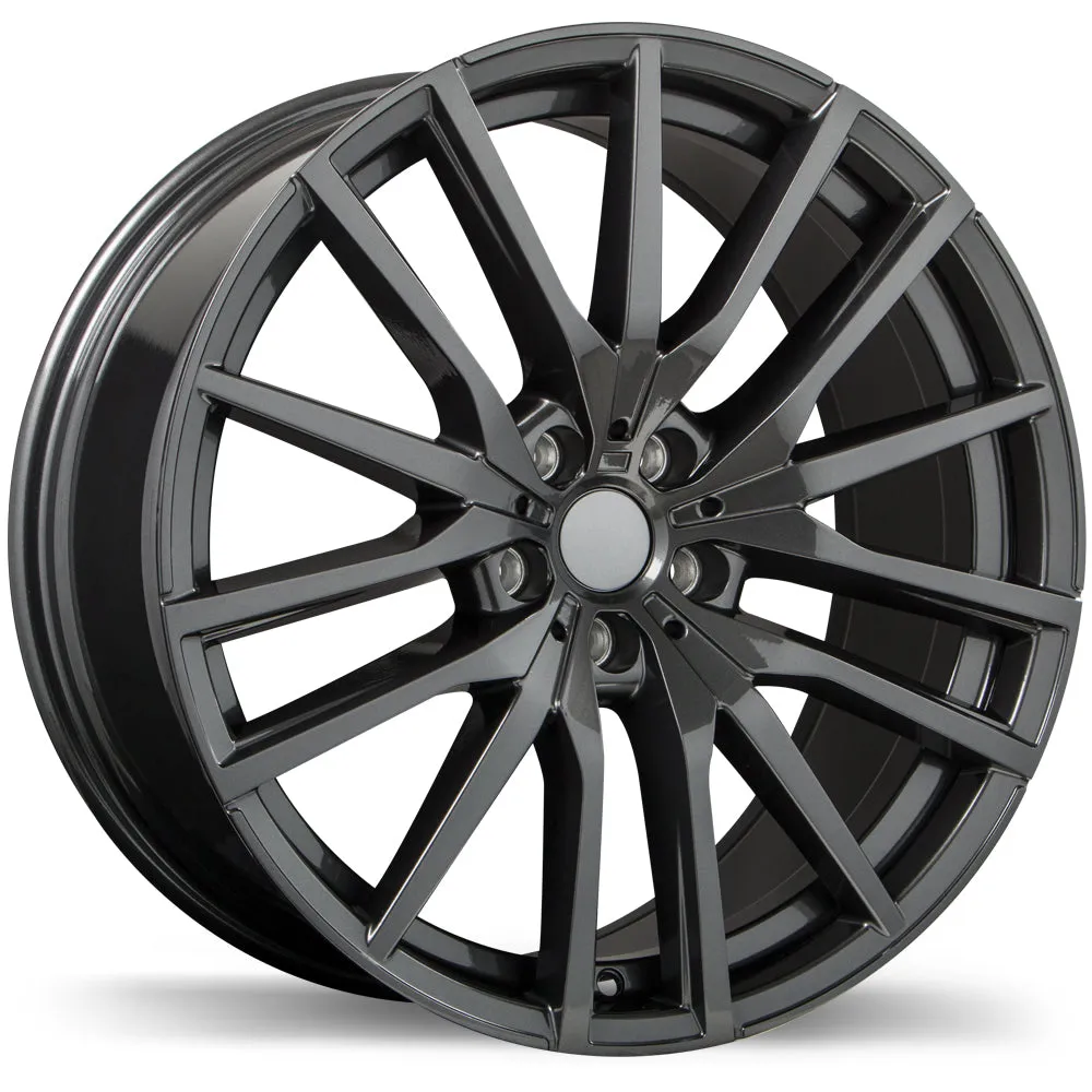 Krypton Replica R233 20X9 5X112 35mm Offset Gloss Gunmetal Wheels with 60° Conical Seat Lug Seat for BMW