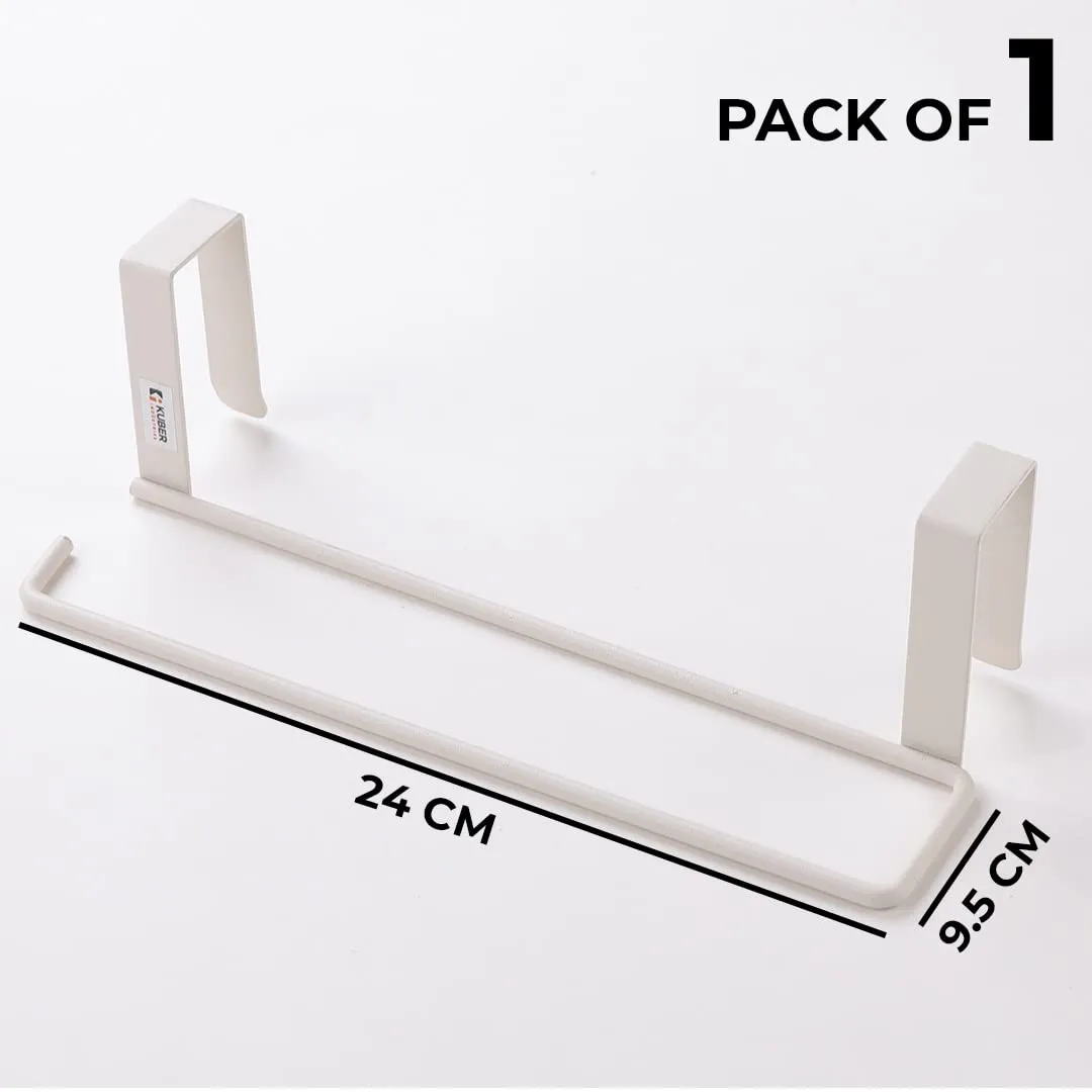 Kuber Industries Tissue Paper Holder|Wall Mounted Napkin Holder for Bathroom|Multipurpose Cloth & Tissue Paper Holder|Iron Spray Build|Easy Installation|Bathroom & Kitchen Organizer|ZT-3120(W)|White