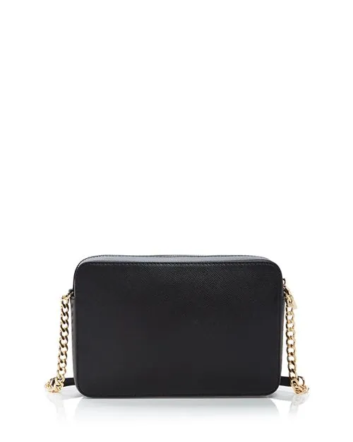 Michael Kors Jet Set Saffiano Leather Large Crossbody Bag in Black