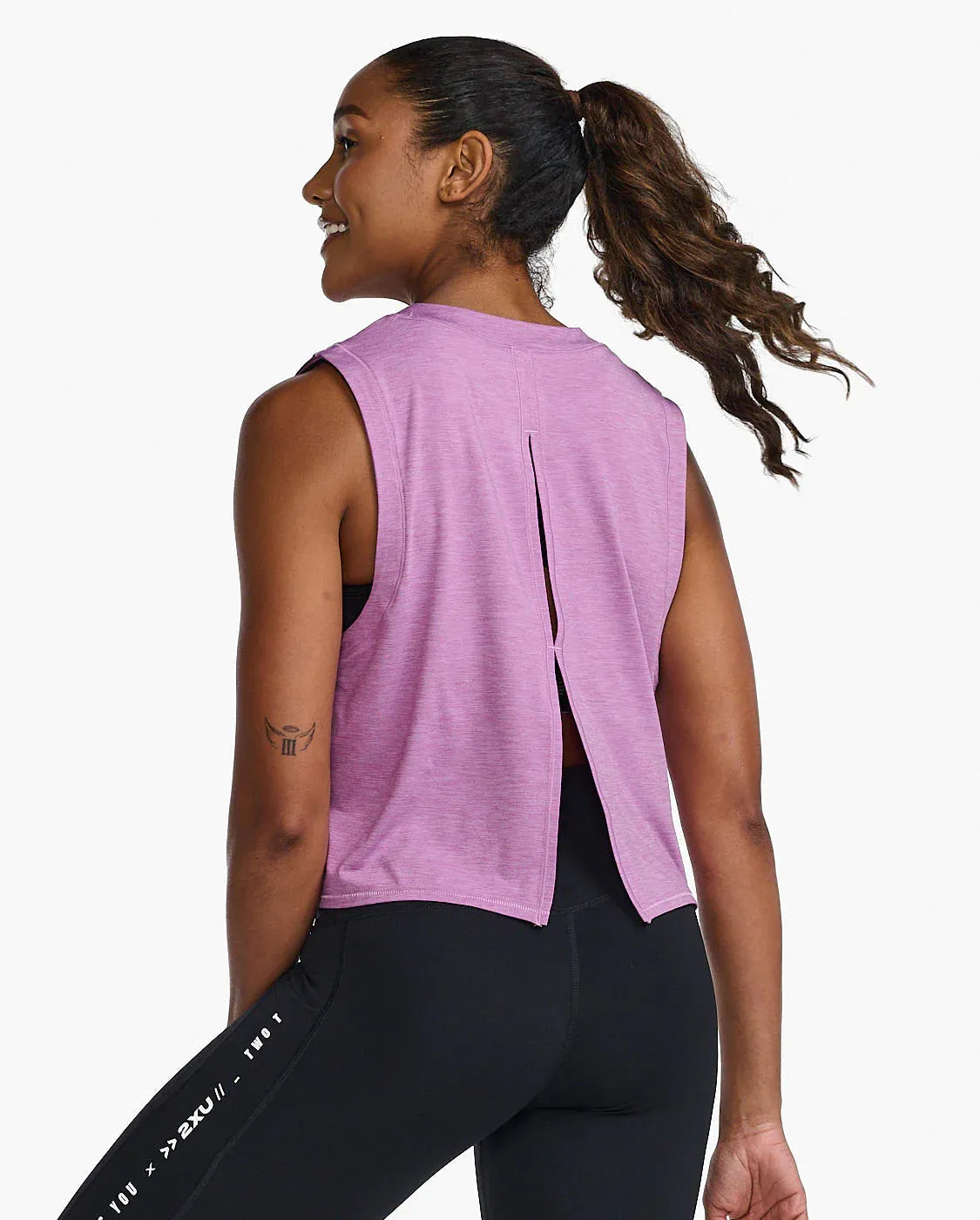 Motion Crop Tank Mauve