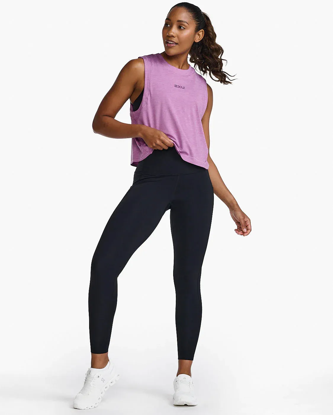 Motion Crop Tank Mauve