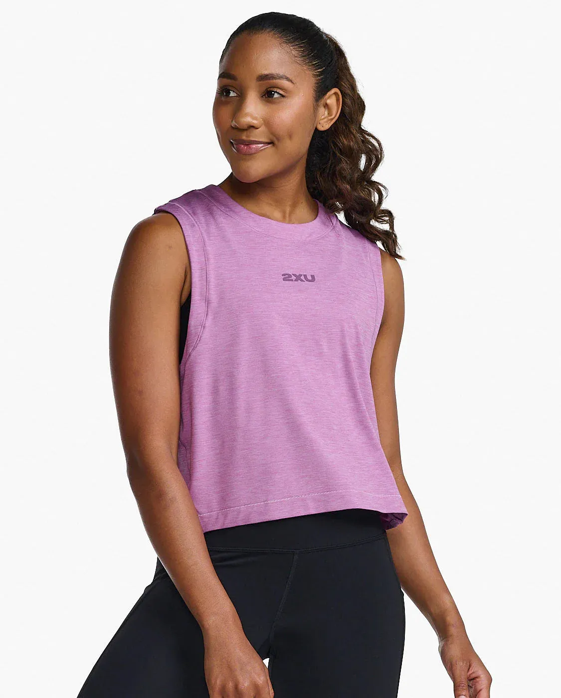 Motion Crop Tank Mauve