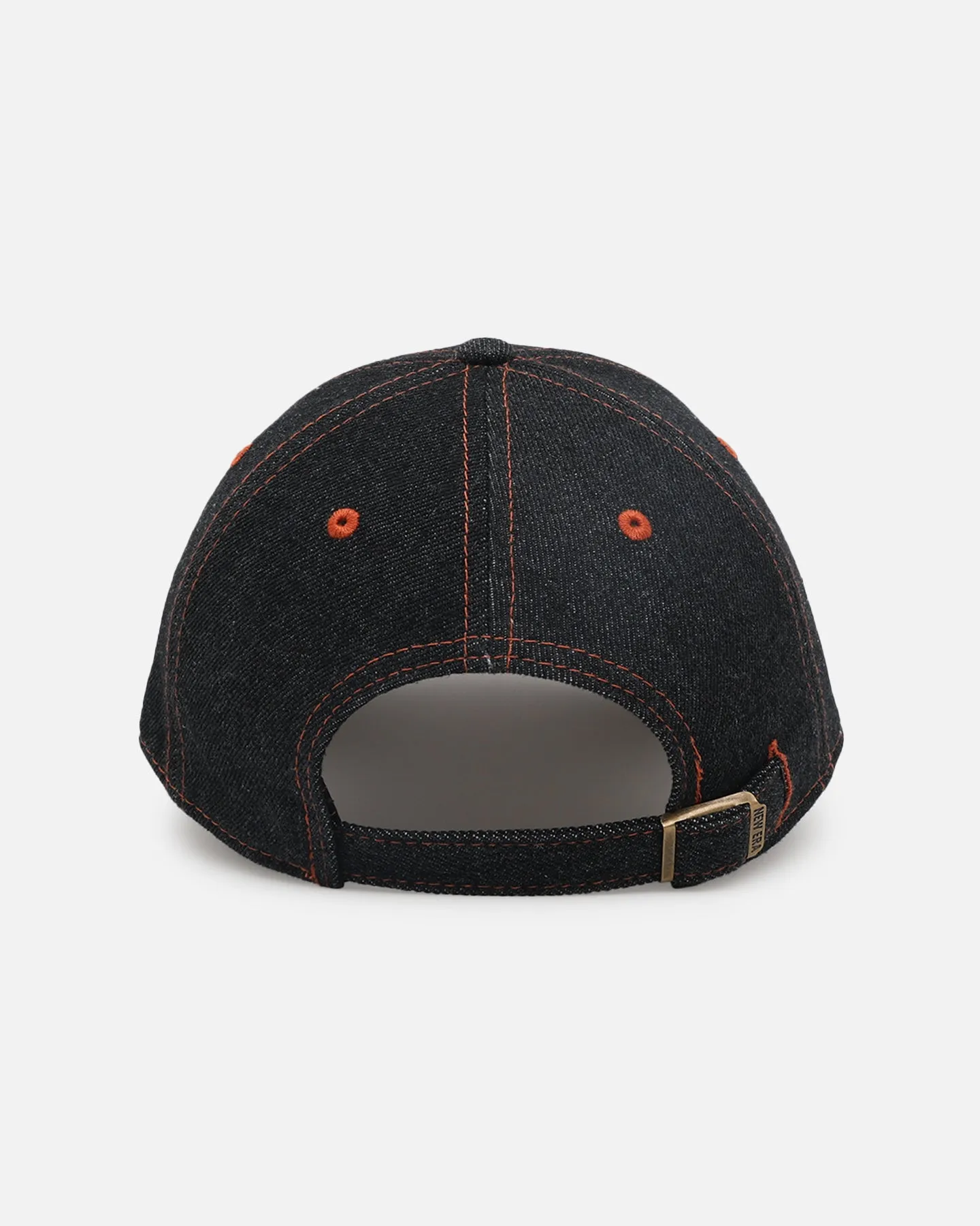 New Era Atlanta Braves "Black Denim" Classic Casual Strapback Black Denim/Rust Contrast