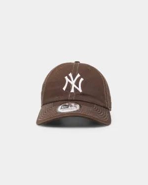 New Era New York Yankees Casual Classic Strapback Walnut/White