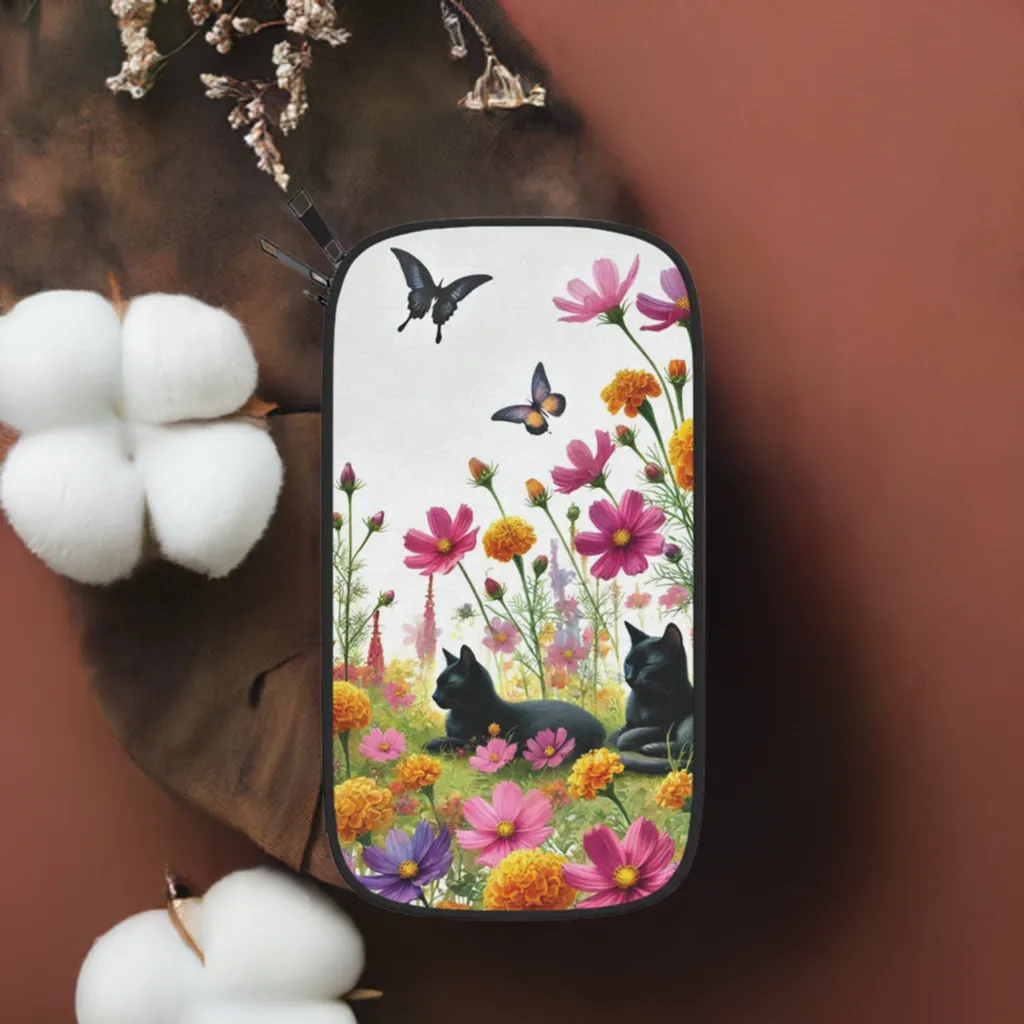 October Birth Mont Flowers - Cat Lover Passport Wallet - Travel Gift