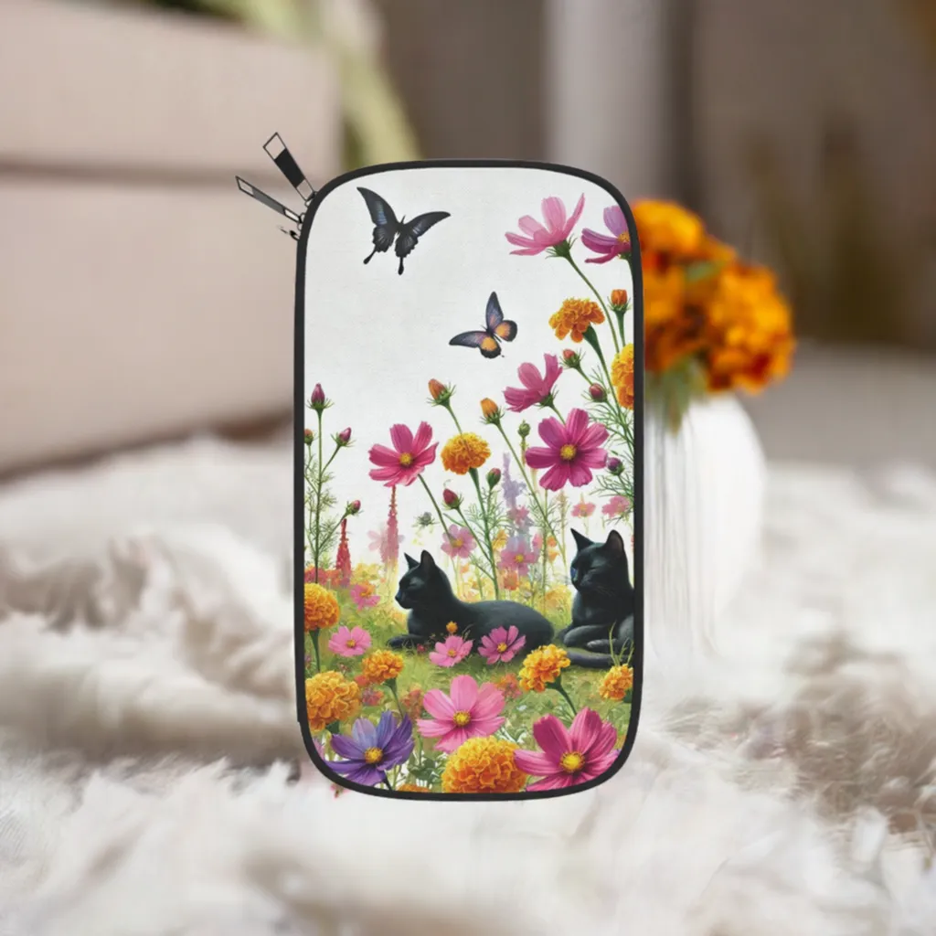 October Birth Mont Flowers - Cat Lover Passport Wallet - Travel Gift
