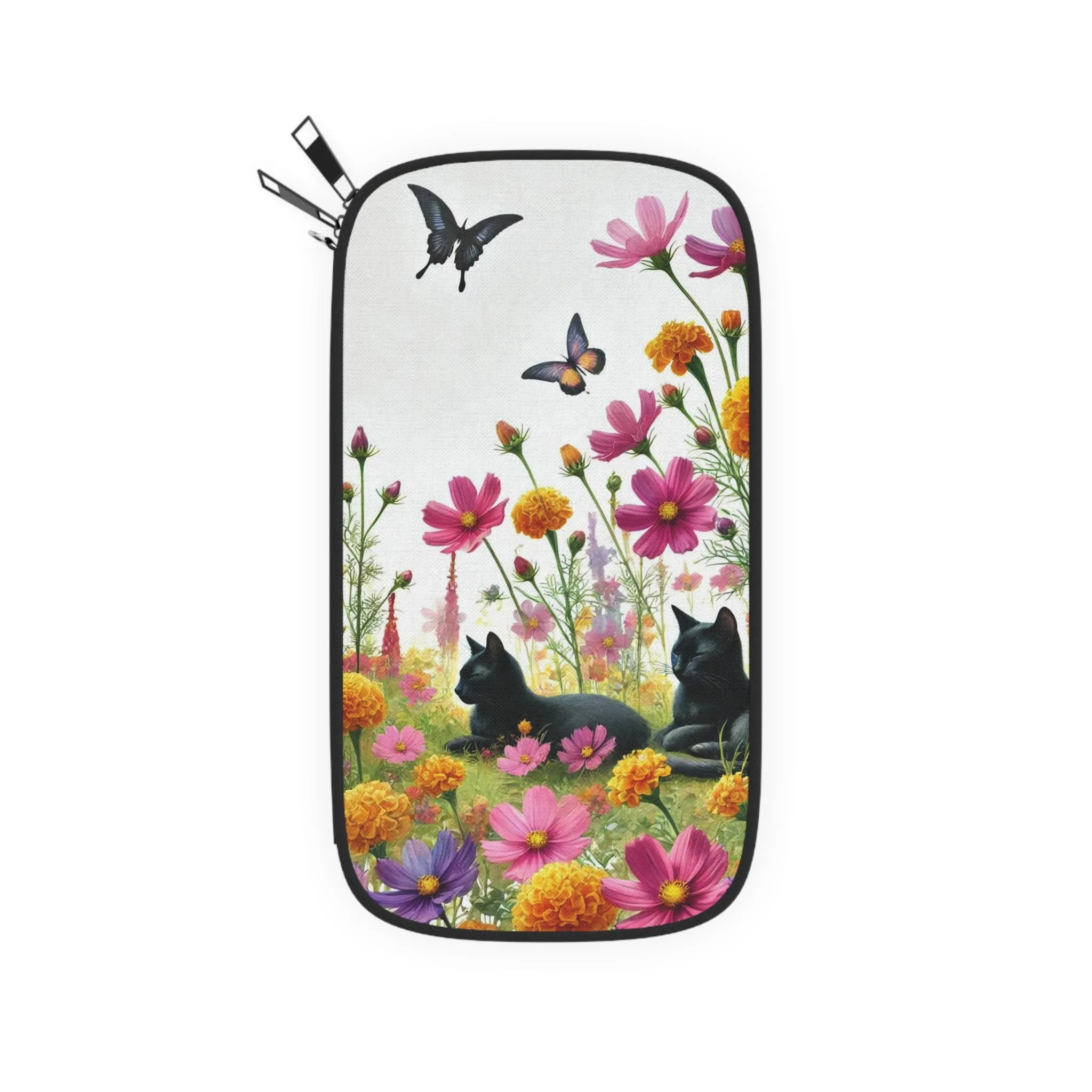 October Birth Mont Flowers - Cat Lover Passport Wallet - Travel Gift