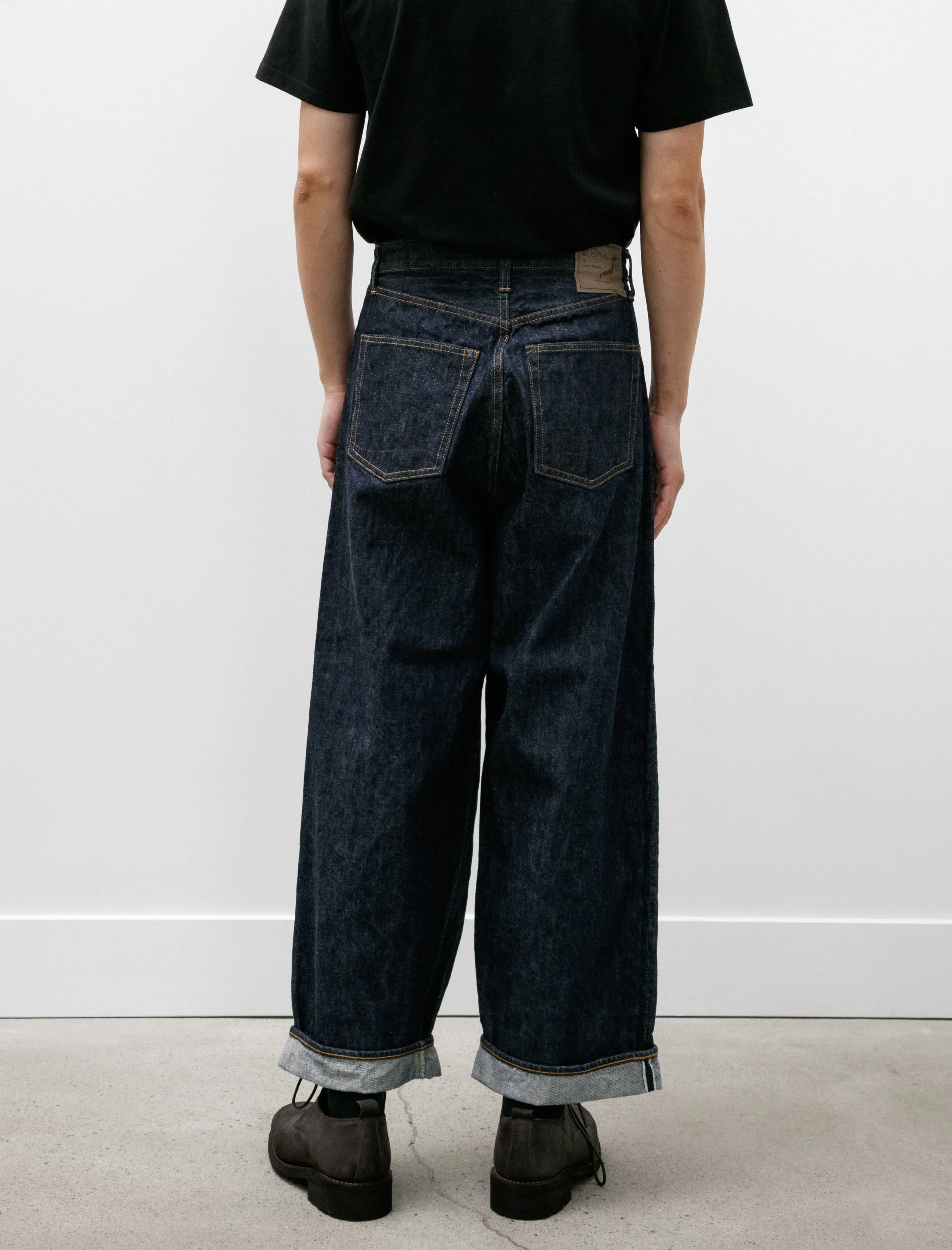 orSlow Wide Leg Jean One Wash Denim Indigo
