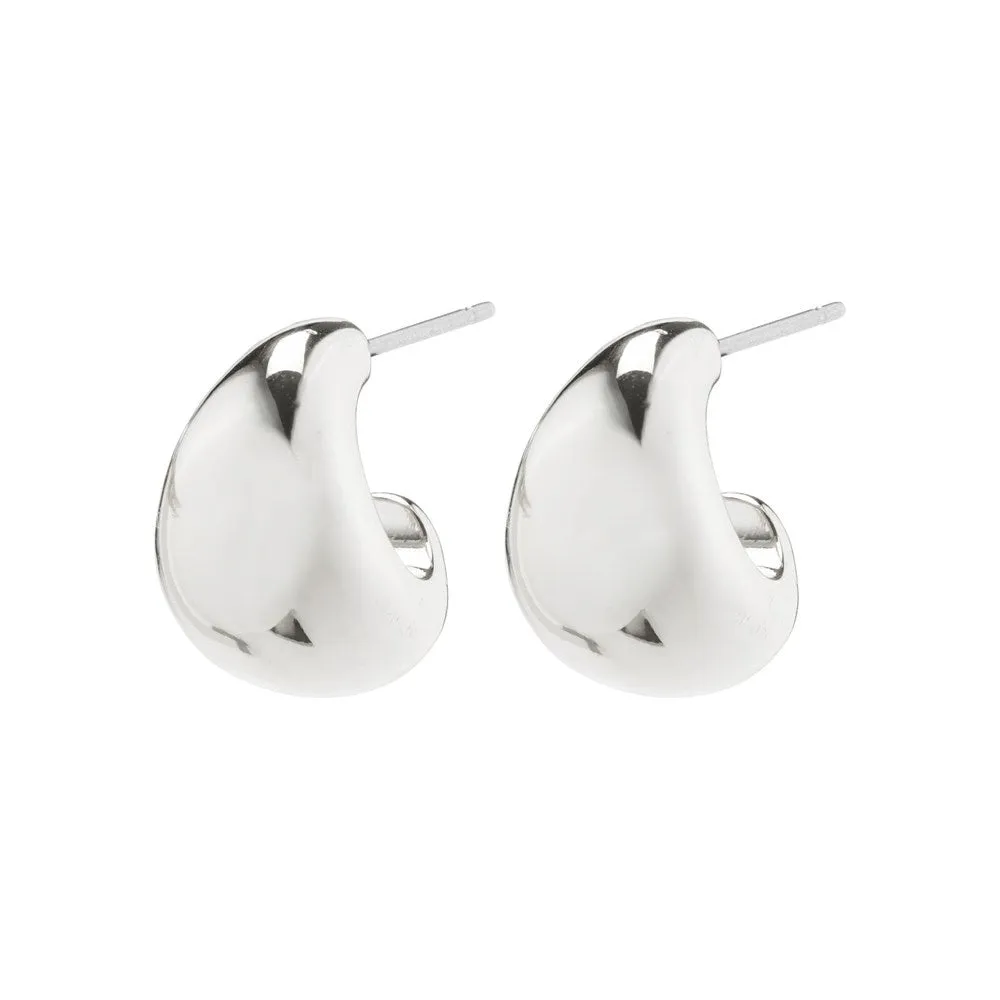 Pilgrim - Alexane Recycled Chunky Mini Hoop Earrings - Silver