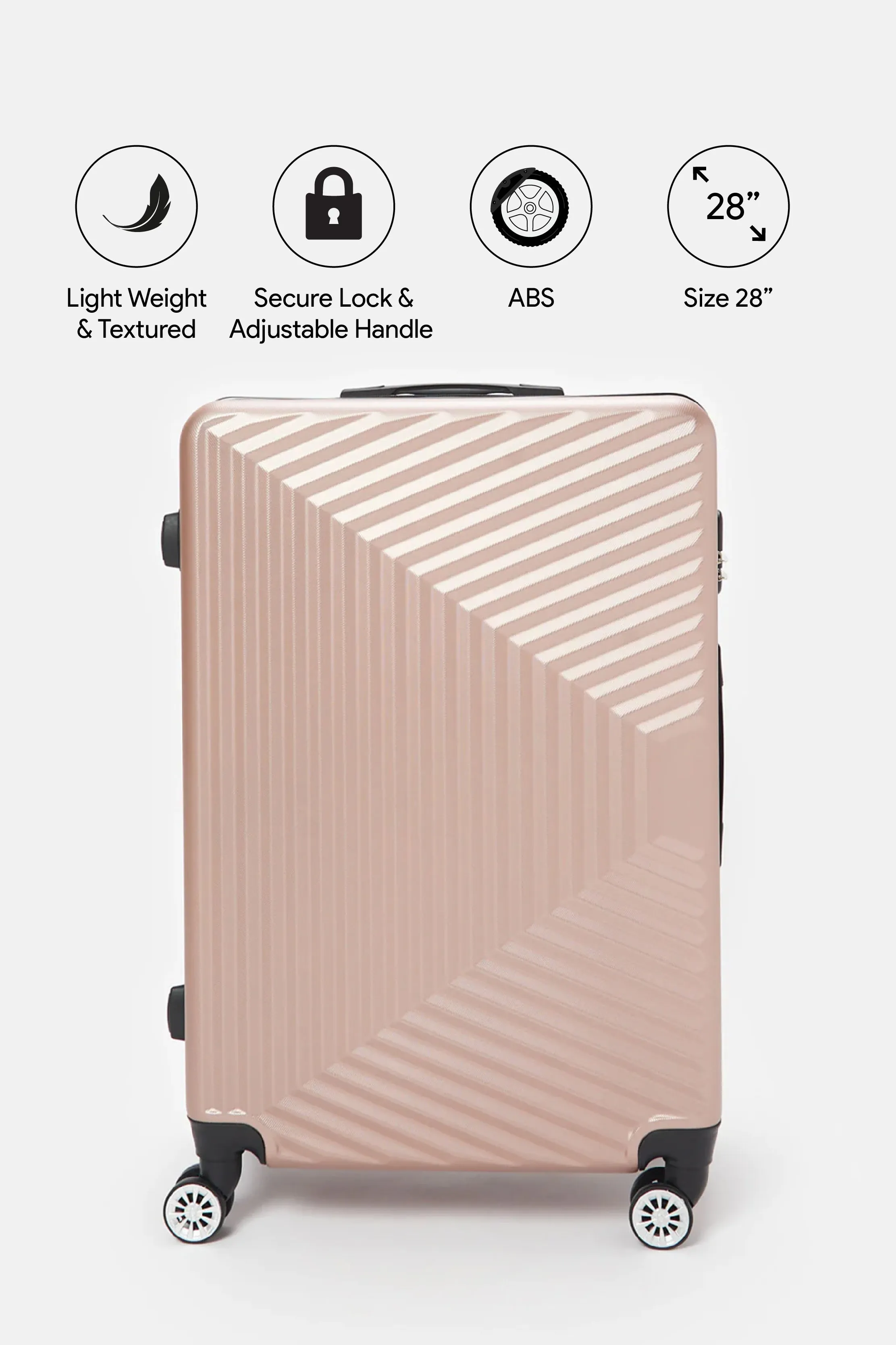 Pink Abs Trolley Luggage (28Inch)