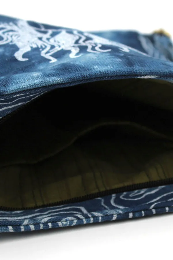 Printed Tie-Dye Messenger Bag