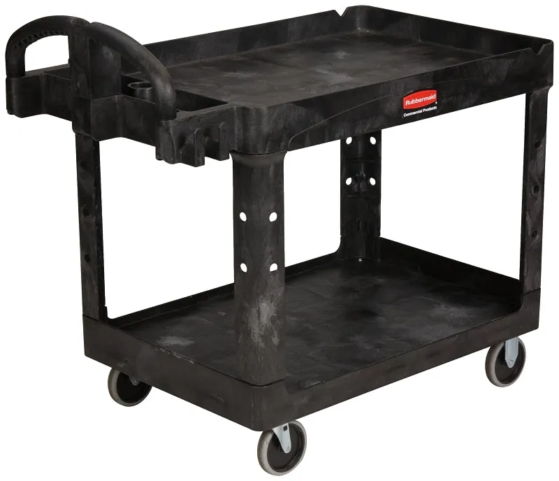 Rubbermaid FG452088BLA Utility Cart, 500 lb, 25.9 in OAW, 33.2 in OAH, 45.2 in OAD, Plastic/Resin, Black :EA: QUANTITY: 1