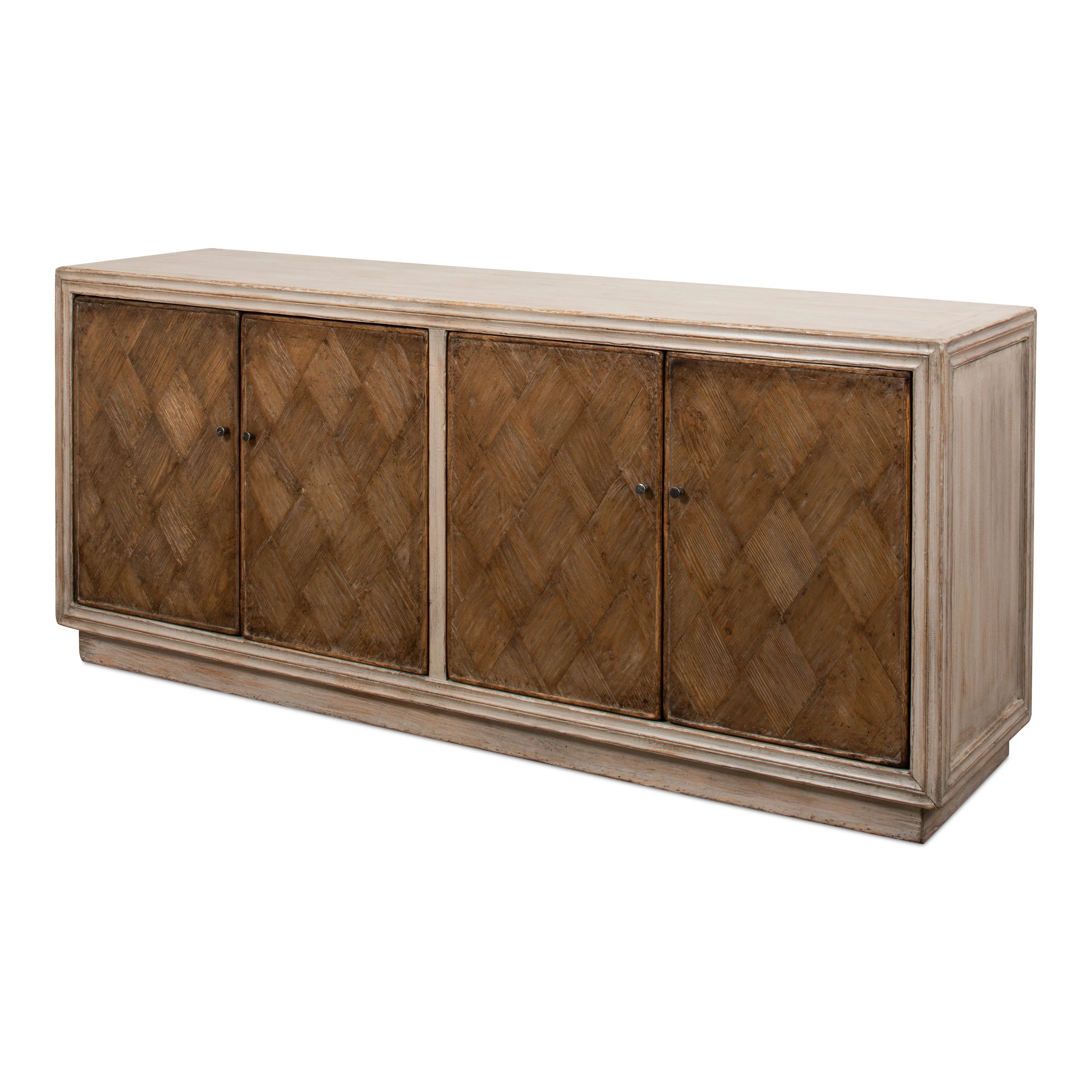 Sarreid - Argyle Sideboard  4 Doors  Stone Grey - Grey - Transitional