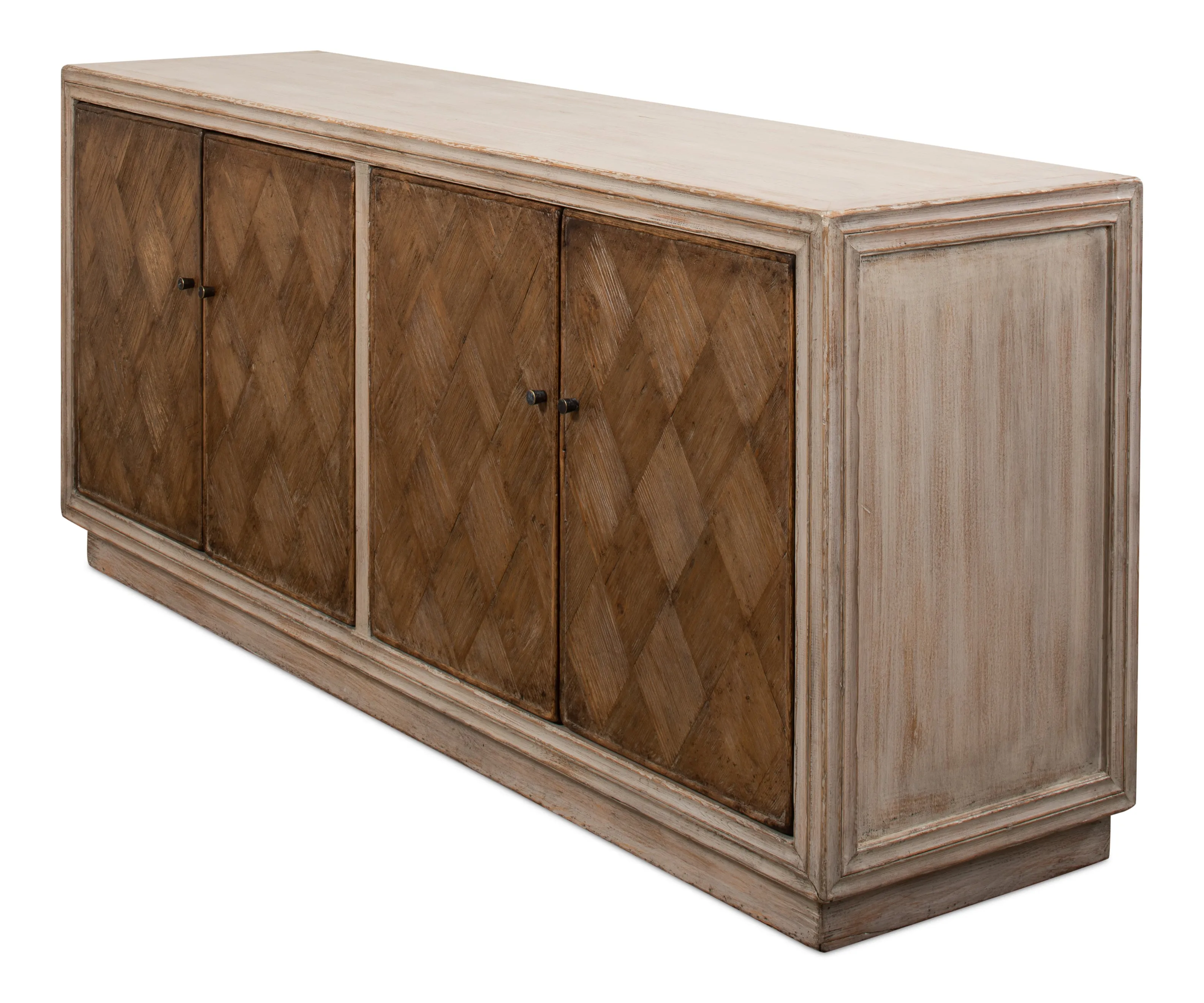 Sarreid - Argyle Sideboard  4 Doors  Stone Grey - Grey - Transitional