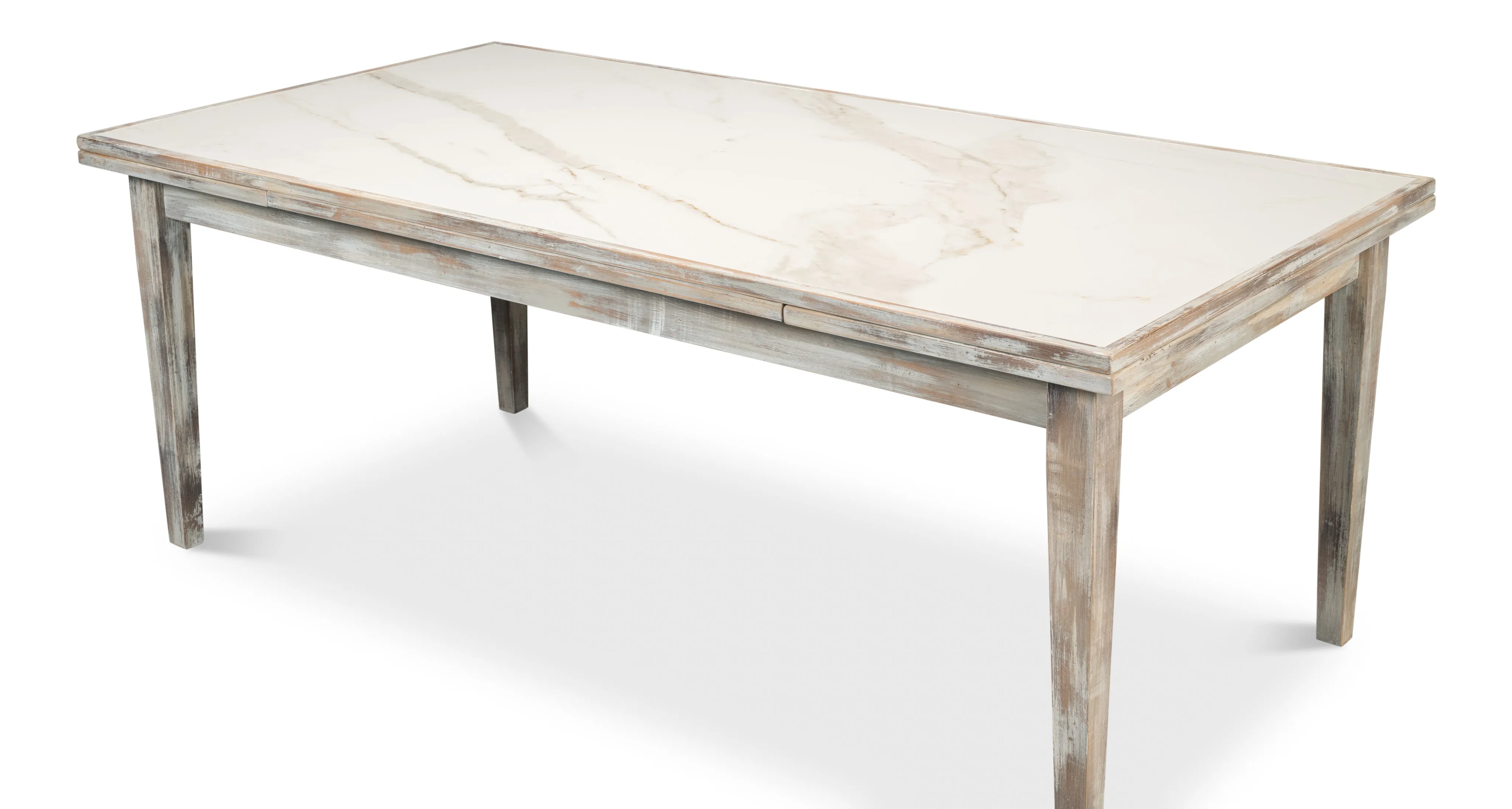 Sarreid - Rect. Extension Dining Table  As Shown - Grey - Eclectic
