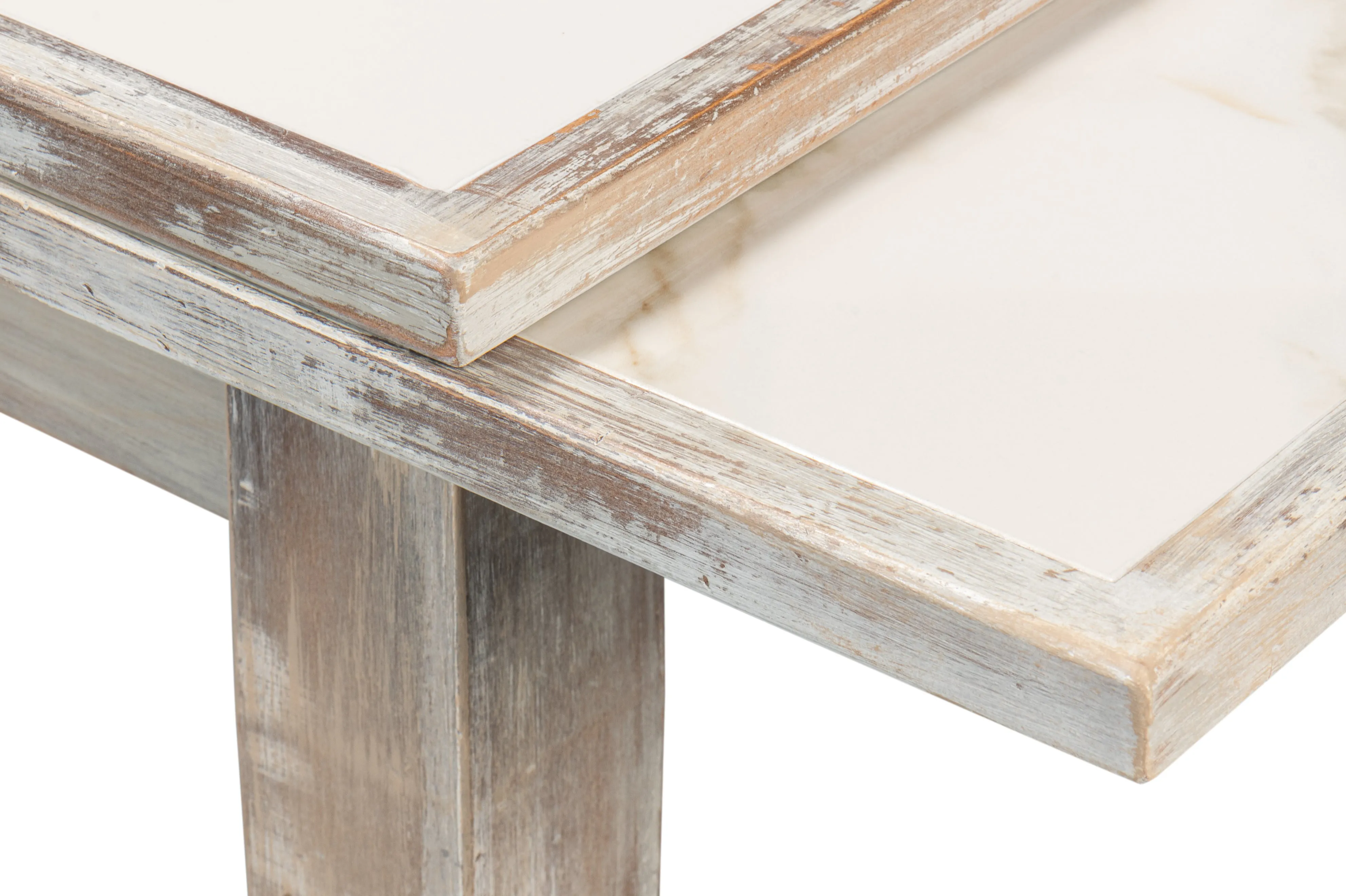 Sarreid - Rect. Extension Dining Table  As Shown - Grey - Eclectic