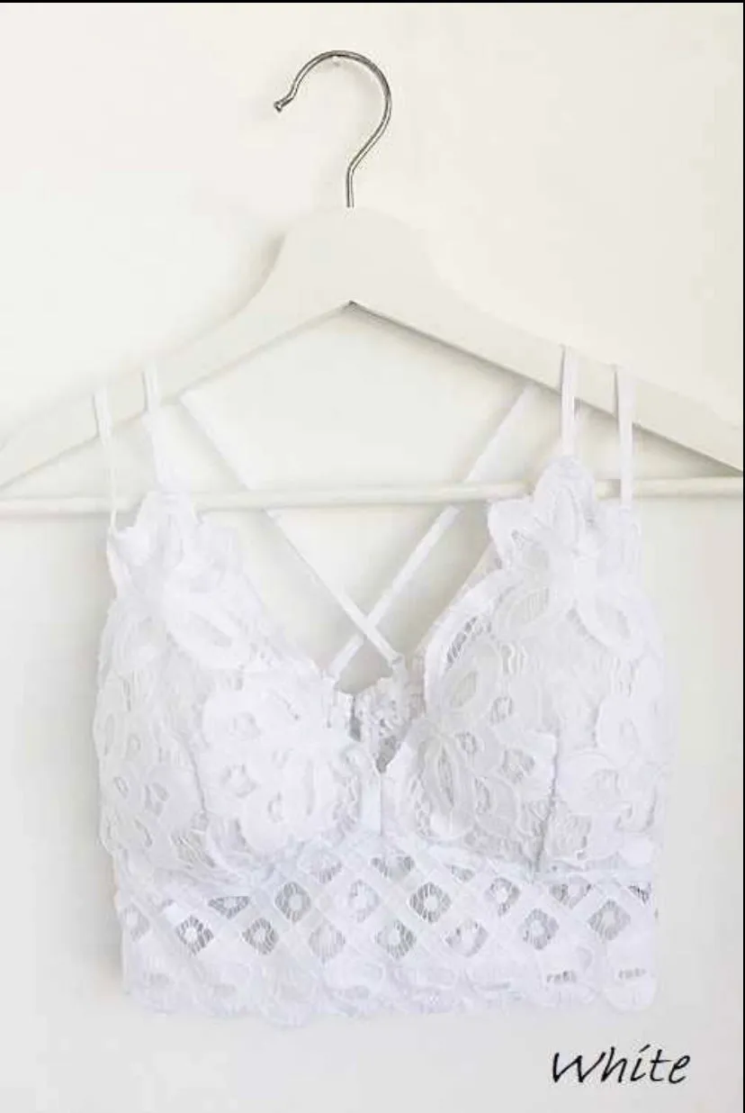 Second Nature Lace Bralette - White