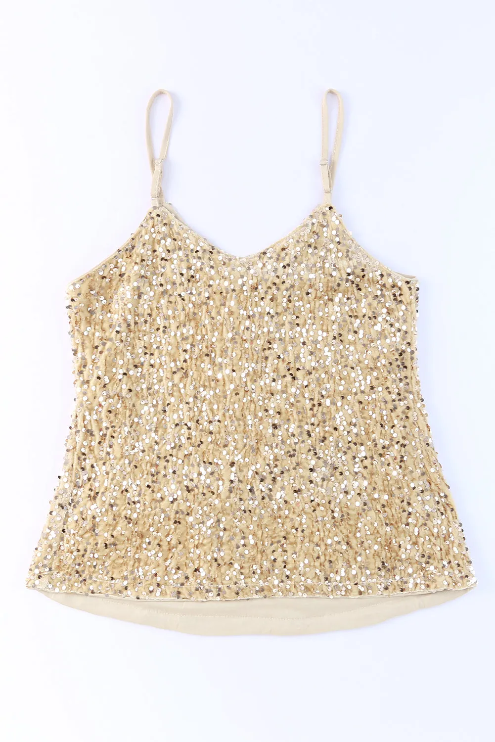 Sequin Adjustable Straps Cami