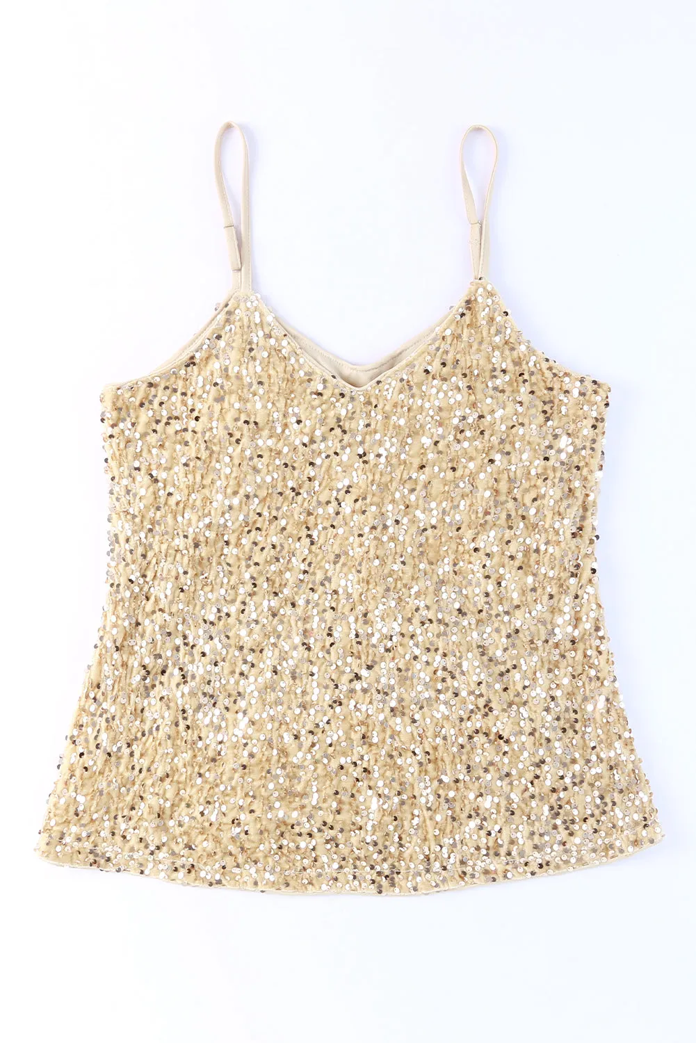 Sequin Adjustable Straps Cami