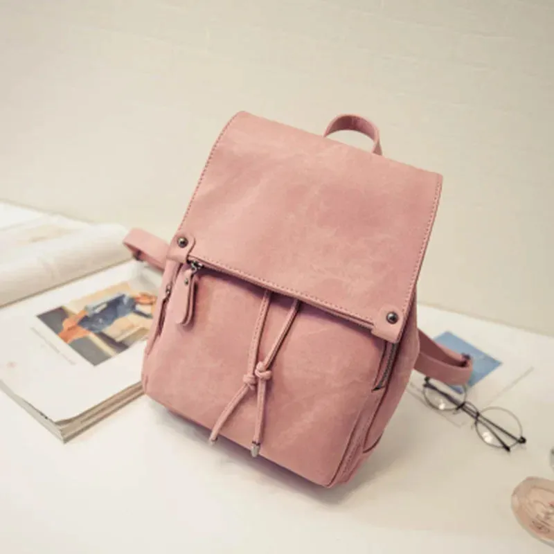 Sohiwoo Canvas College Pink Ladies' Travel School Girls For Backpacks Black Backpack Women Teenage Bags Bags