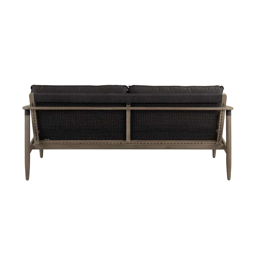Sutherland Outdoor Teak and Rope 3-Seater Sofa